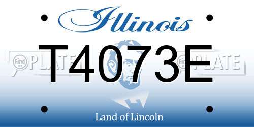 T4073E Illinois License Plate