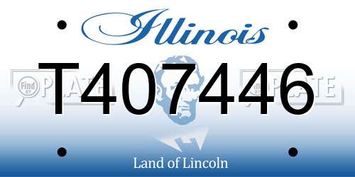 T407446 Illinois License Plate