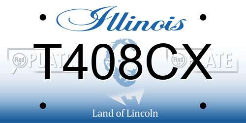 T408CX Illinois License Plate