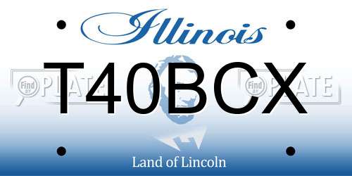 T40BCX Illinois License Plate