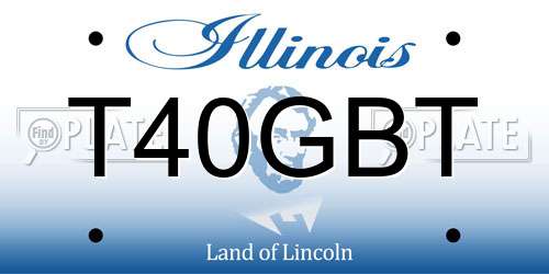 T40GBT Illinois License Plate