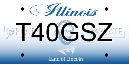 T40GSZ Illinois License Plate
