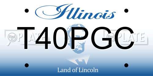 T40PGC Illinois License Plate