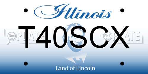 T40SCX Illinois License Plate