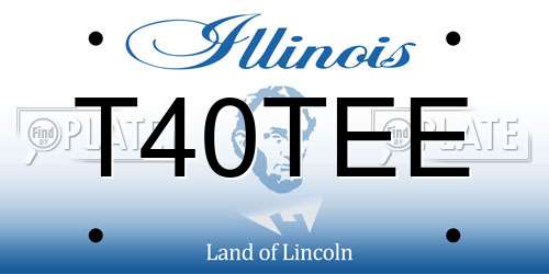 T40TEE Illinois License Plate
