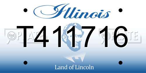 T411716 Illinois License Plate