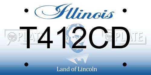 T412CD Illinois License Plate