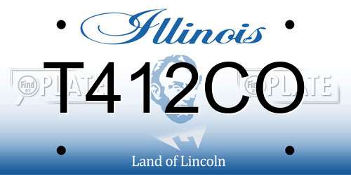 T412CO Illinois License Plate