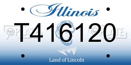 T416120 Illinois License Plate
