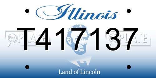 T417137 Illinois License Plate