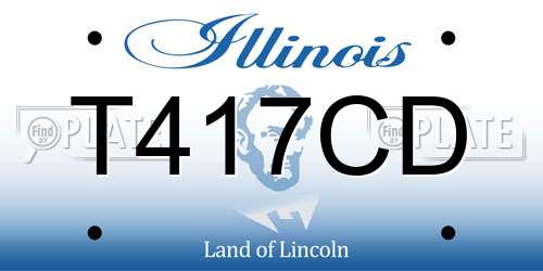 T417CD Illinois License Plate
