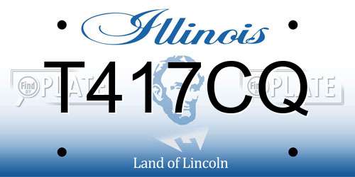 T417CQ Illinois License Plate