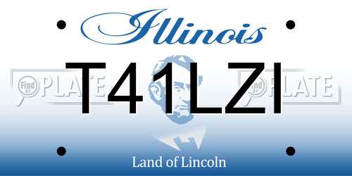 T41LZI Illinois License Plate