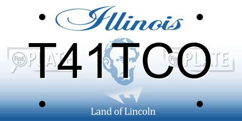 T41TCO Illinois License Plate