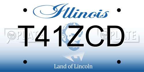 T41ZCD Illinois License Plate