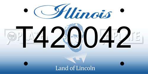 T420042 Illinois License Plate