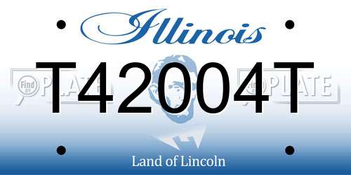 T42004T Illinois License Plate