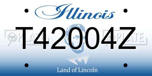 T42004Z Illinois License Plate