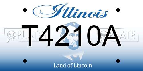 T4210A Illinois License Plate
