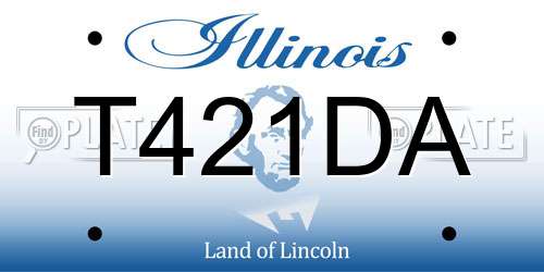 T421DA Illinois License Plate