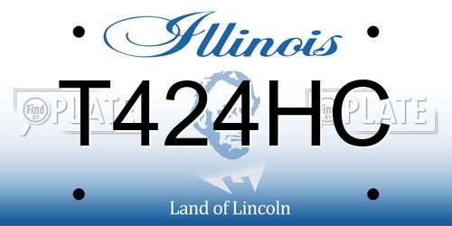 T424HC Illinois License Plate