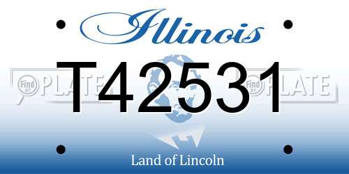 T42531 Illinois License Plate