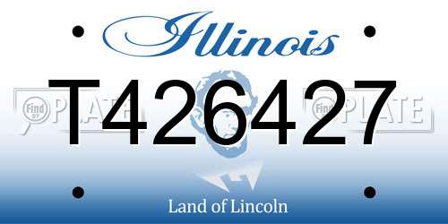 T426427 Illinois License Plate