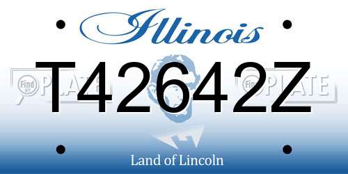 T42642Z Illinois License Plate