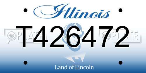 T426472 Illinois License Plate
