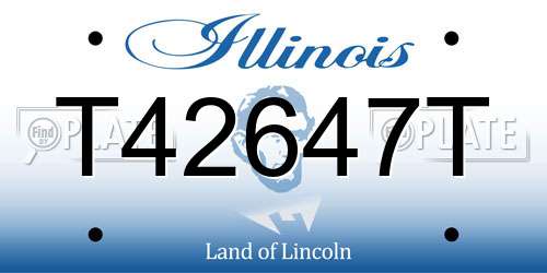 T42647T Illinois License Plate