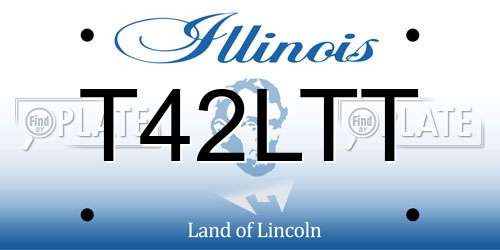 T42LTT Illinois License Plate
