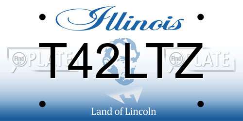 T42LTZ Illinois License Plate