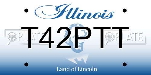 T42PTT Illinois License Plate