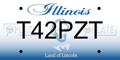 T42PZT Illinois License Plate