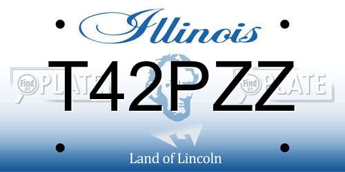 T42PZZ Illinois License Plate