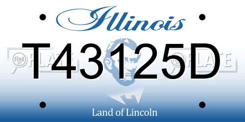 T43125D Illinois License Plate