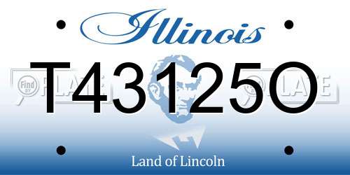 T43125O Illinois License Plate