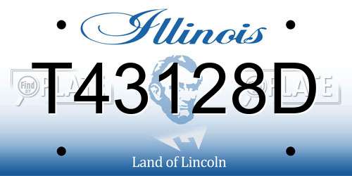 T43128D Illinois License Plate