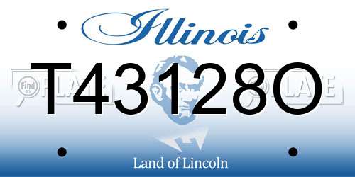 T43128O Illinois License Plate