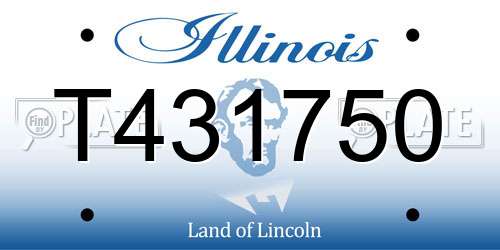 T431750 Illinois License Plate