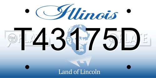 T43175D Illinois License Plate