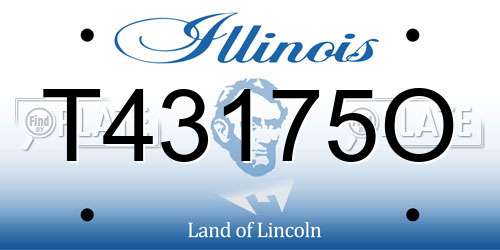 T43175O Illinois License Plate