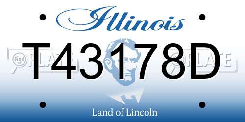 T43178D Illinois License Plate