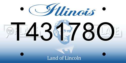 T43178O Illinois License Plate