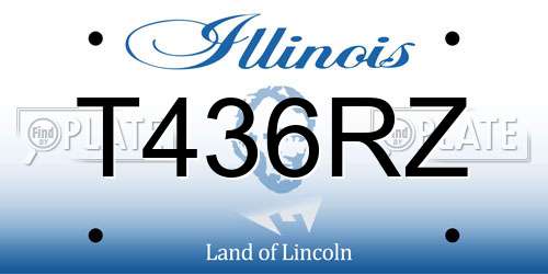 T436RZ Illinois License Plate
