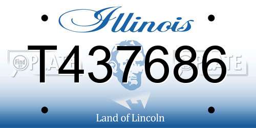 T437686 Illinois License Plate