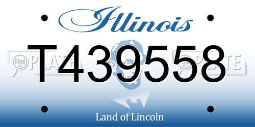 T439558 Illinois License Plate