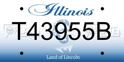 T43955B Illinois License Plate