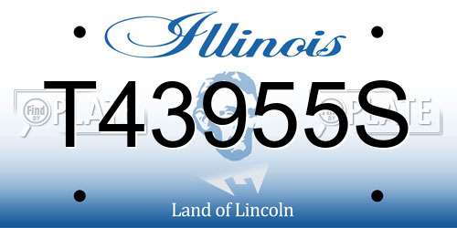 T43955S Illinois License Plate