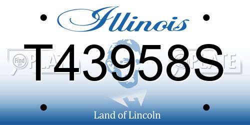 T43958S Illinois License Plate